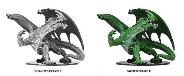 Wizkids Gargantuan Dragon Unpainted Green Dragon Miniature