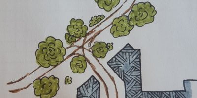 Dungeons and Dragons: First map doodle with colour