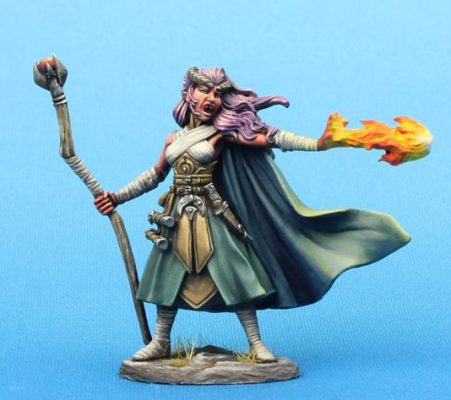 pewter mage miniature